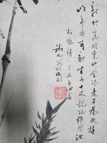 旧国画软片   四川画家  张老师   纯手绘 原稿原创 花鸟画真迹 画心软片 画心尺寸101*54厘米  Y144-44