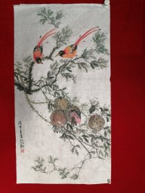 三尺整纸  花鸟画  硕果累累Y236-45