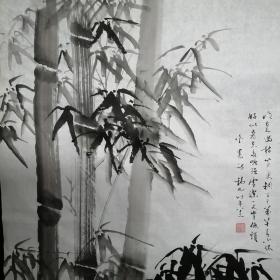 旧国画软片   四川画家  张老师   纯手绘 原稿原创 花鸟画真迹 画心软片 画心尺寸133*66厘米  Y143-2