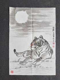 Y42-04【陈宣】手绘原创花鸟画有章款  画心尺寸：68*47厘米 约2.8尺