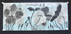 Y43-23【陈宣】手绘原创花鸟画.有章款 画心尺寸：132*59厘米 约4尺