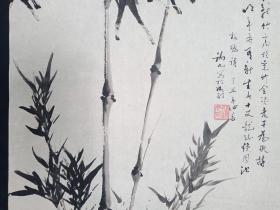 旧国画软片   四川画家  张老师   纯手绘 原稿原创 花鸟画真迹 画心软片 画心尺寸101*54厘米  Y144-44