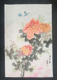 纯手绘  花鸟画  尺寸：70*46厘米(货号:Y236-23）