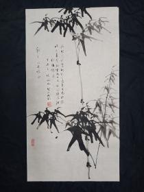 旧国画软片   四川画家  张老师   纯手绘 原稿原创 花鸟画真迹 画心软片 画心尺寸101*54厘米  Y144-47