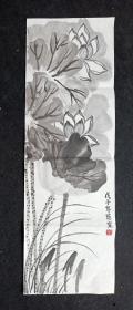 Y41-39【陈宣】手绘原创花鸟画.有章款 画心尺寸：68*24厘米
