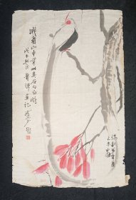 李琼久   洪志存    颜鲁辉    合作  纯手绘 花鸟画    尺寸：67*43厘米(货号:Y155-13）