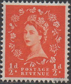 外国邮票，英国1960年伊丽莎白二世女王，½d，新