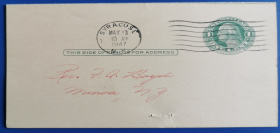 美国邮资明信片，华盛顿总统1947年锡拉库塞邮寄