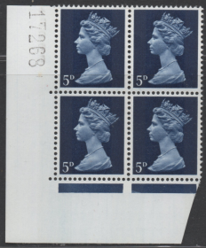 英国梅钦邮票C，1971-96年英国伊丽莎白二世女王，4d，4枚价