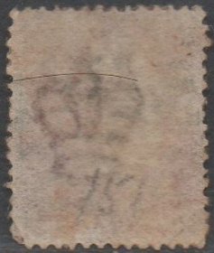 英国古典红便士邮票，1854-55年FF位置，雷特福德邮戳