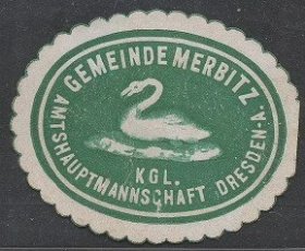 德国古典封口纸ZD，天鹅纹章图案