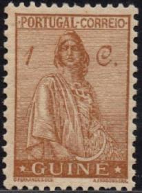 葡属几内亚邮票ZB，1916年谷类女神色雷斯，镰刀、服饰