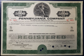美国早期股票，宾夕法尼亚公司，可以制作工业风装饰画框