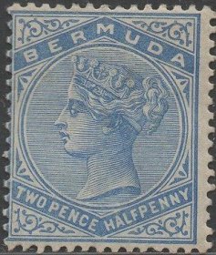 英联邦邮票，英属百慕大1884年英国维多利亚女王，2.5p