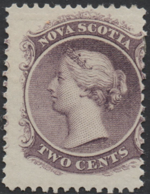 英联邦邮票，加拿大新斯科舍1860年维多利亚女王，齿孔移位变体