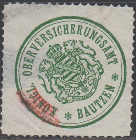 德国古典封口纸ZD，狮子王冠纹章图案