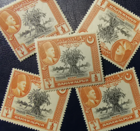 英联邦邮票C，巴哈瓦尔普地区1949年麦捆，农业，一枚