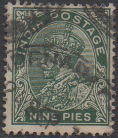 英联邦邮票D，英属印度1932年英国乔治五世国王，9p，信销