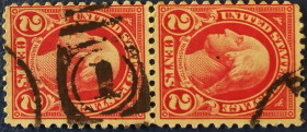 美国早期邮票，华盛顿总统，建国国父军事家政治家历史名人，2枚