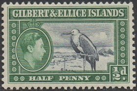 英联邦邮票，英属吉尔伯特和埃利斯群岛1939年护卫鸟
