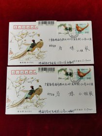 1997-7珍禽邮票首日实寄封15元一枚