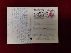1973年德国实寄片老明信片