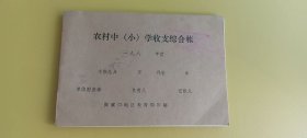 80年代老账本，空白未使用，农村中小学收支综合台账，张家口地区教育局印制，污渍水渍折痕等，看图下单