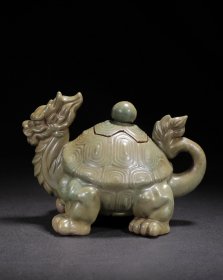 陈鸣远原矿红泥龙龟紫砂壶