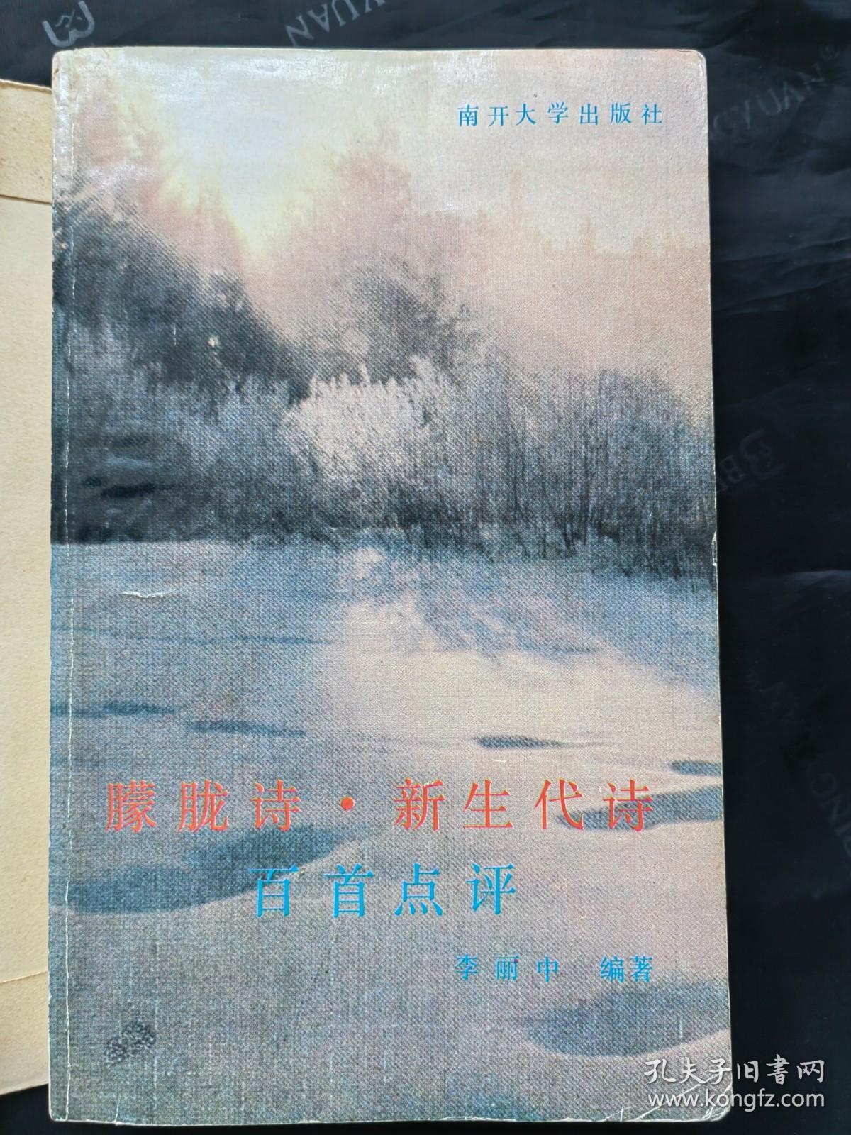 1988年1版1印《朦胧诗 · 新生代诗百首点评》李丽中 南开大学出版社