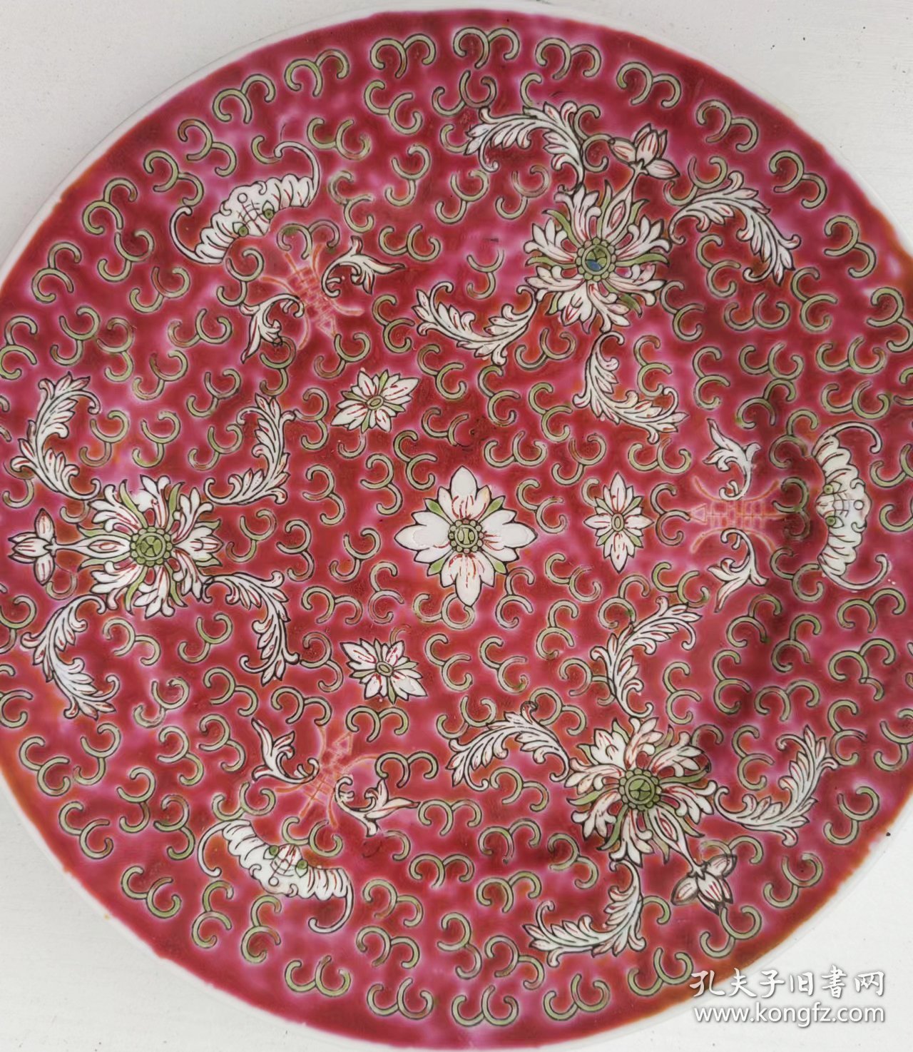 中国景德镇中盘彩绘瓷器