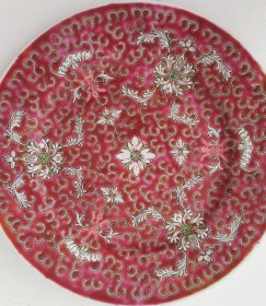 中国景德镇中盘彩绘瓷器