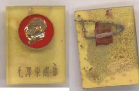 编444.23mm毛泽东选集塑料小章