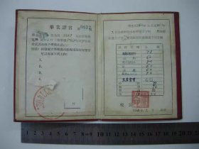 58年毕业证书9品