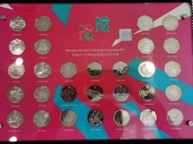 英国 2011年 50分 奥运 纪念币 伊二头像 硬币(29枚全)