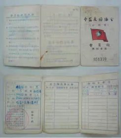 废旧51年中苏友好协会-会员证