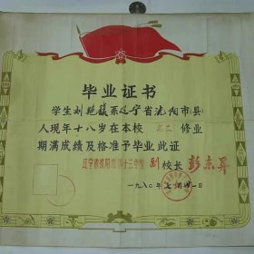 80年毕业证书85品