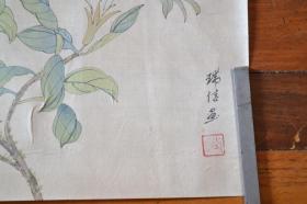 瑞信 花鸟工笔画 绢本托片 全场包邮