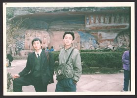 九十年代，重庆大足宝顶山石刻老照片，一组3张
