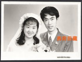 八十年代，重庆留真照相馆，婚纱结婚照老照片