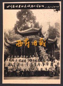 1983年，四川省记者协会峨眉山读书班合影老照片，大照片