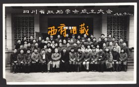 1980年，四川省肛肠学会成立大会医生合影老照片