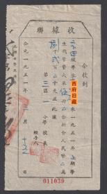 1951年，成都第三区第一小学，学生代管费大米五升，折合折合人民币八千两百元