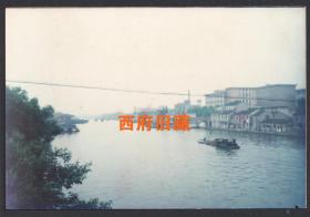 1991年，苏州人民桥上拍摄的河景老照片