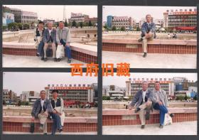 九十年代，新疆梨城库尔勒广场老照片，4张一组，早期城市风貌老照片