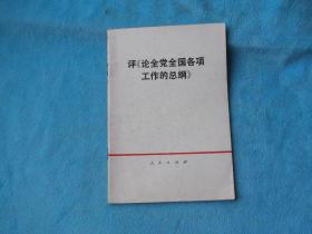 76年：评《论全党全国各项工作的总纲》