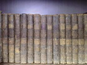 1772年全真皮古董书《伏尔泰文集》英译原版，The Works of Voltaire