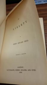 稀缺，英国著名哲学家和经济学家约翰·穆勒 《论自由》 1880年伦敦出版