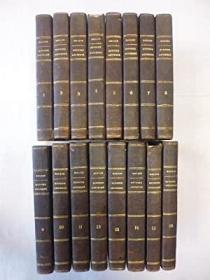 稀缺《 史学家罗林的作品集 》16卷全，约1826年出版