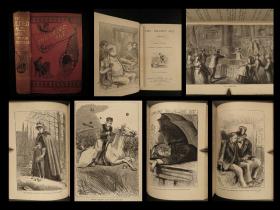 稀缺，马克·吐温名著《镀金时代：人类中唯物主义和腐败，贪婪和自私的代名词》大量版画插图，约1883年出版