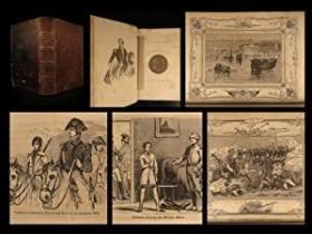 稀缺，《安德鲁·杰克逊的绘画生活》版画插图，约1847年出版，24cm x 15cm